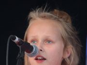 Khloe Bertrand performs O’Canada at Cobden Fair