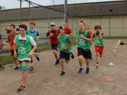 Muskrat hockey players take fitness training
