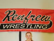 Teegan Tabbert competing at national wrestling competition