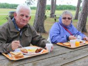 Chilly day for an outdoor breakfast