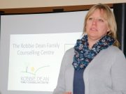 RBFCC counsellor and founder talk about mental health awareness to farmers Monique Yashinkie, executive director and founder of the Robbie Dean Family Counselling Centre, spoke to the group about the services the centre provides.