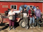 Brewery staff cleans up Fletcher Road Whitewater Brewing Company