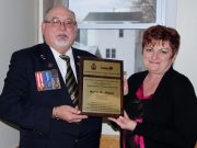 Plaque hung in memory of Murray W. Simpson Cobden and District Legion