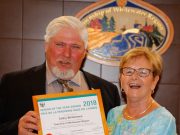 Cathy Williamson presented with 2018 Senior of the Year award Whitewater Region Mayor Hal Johnson and Cathy Williamson