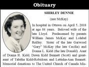 Obituary: Shirley Dennie