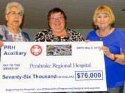 $76,000 cheque to PRH from PRH Auxiliary Pembroke Regional Hospital