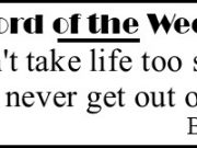 Word of the week word of the week