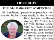 Obituary: Thelma Margaret Somerville