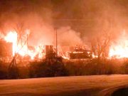 Lumber yard fire closes portion of Boundary Road in Pembroke