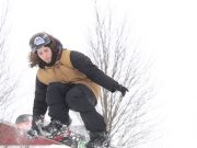 Skiing and snowboarding event at Whitewater Brewery in Cobden
