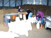 Home owners are sandbagging around their homes in hopes of saving them from the rising waters