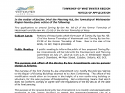 Township of Whitewater Region: Notice of application