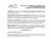 Notice of the passing of a zoning by-law by the corporation of the Township of Whitewater Region