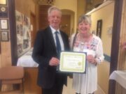 Mayor presents certificate to honour Beachburg Horticultural Society