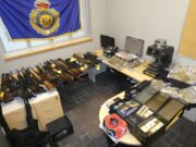 Weapons, guns seized at Pembroke home