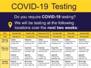 COVID-19 public swabbing testing in Cobden