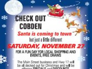 Santa Claus “Parade” in Cobden November 27
